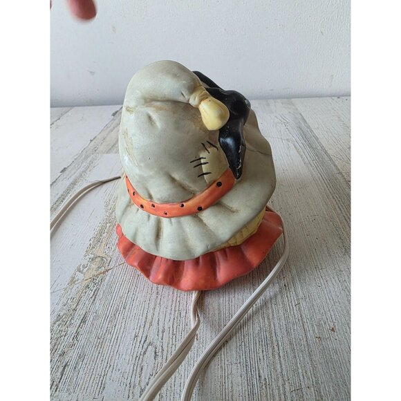 Vintage scarecrow bat light up ceramic table top fall decor stands - Picture 4 of 7